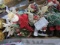 BOX OF SANTA FIGURINES AND MORE