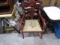 LARGE MAHOGANY ARM CHAIR WITH NEEDLE POINT SEAT