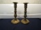 2 8 INCH BRASS CANDLE HOLDERS