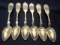 6 COIN SILVER TEASPOONS MONOGRAMMED LH MARKER P&R 3.14 T OZ