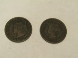 2 CANADA ONE CENT 1890 - 1900