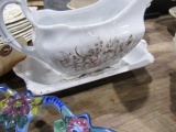 POWELL BISHOP GRAVY BOAT WITH UNDER PLATE