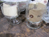 PAIR OF ETCHED GLASS GLASSES