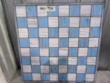 CHECKERBOARD BLUE AND WHITE 19 X 19 WOODEN