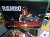 COLLECTION OF THREE LUNCHBOXES RAMBO TRANSFORMERS AND MORE