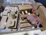 BOX LOT WOODEN TOYS