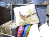 TRUNK WITH NEEDLE POINT PILLOWS