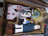 BOX OF OLD SALTS AND DECORATIVES