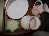HAND PAINTED BOWLS AND VASES