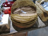 RATTAN SERVING TRAYS WITH SCREEN COVERS