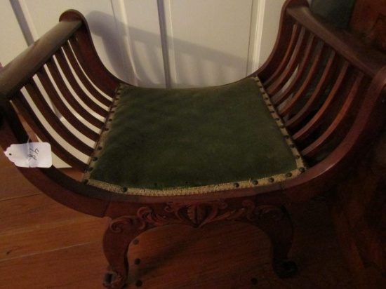 VICTORIAN ARMCHAIR WITH CARVED LIONS