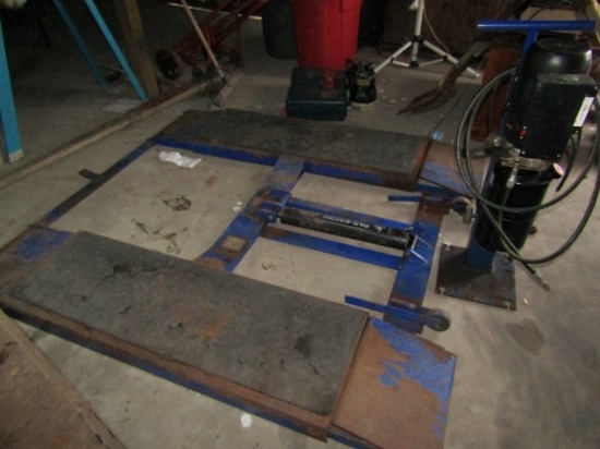 #1003 ELECTRIC HYD CAR LIFT PAD 6000 BY EAGLE EQUIPMENT