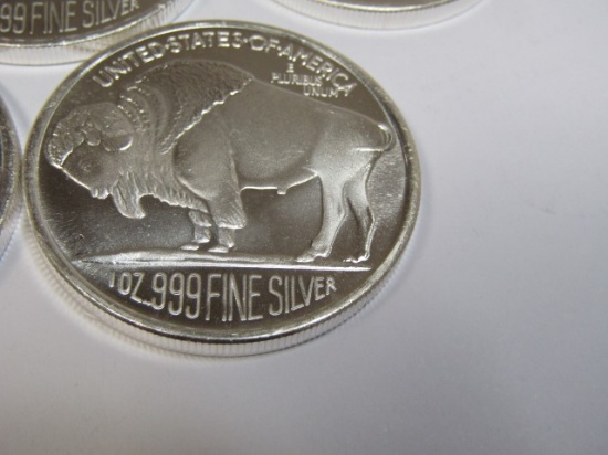 5 2011 buffalo 1oz .999 fine silver