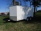 #4101 2019 18' V NOSE CARGO TRAILER BY NEXHAUL TANDEM AXLE SIDE DOOR SHELVE