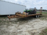 #5301 1998 HUDSON EQUIPMENT TRAILER 26' 16' DECK 3' BEAVER TAIL 5' RAMPS DI