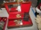 ROSEWOOD JEWELRY BOX WITH COSTUME JEWELRY