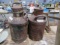 PAIR OF OIL AND GAS CANS VINTAGE BY ENISCO