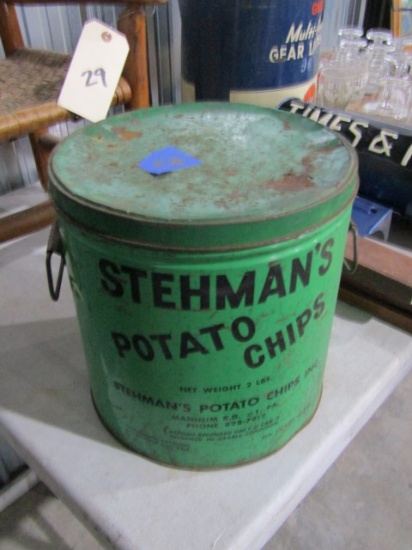 STEHMANS POTATO CHIPS CAN