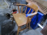 PINE CAPTAINS CHAIR WITH SCRATCHES