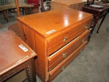 KNOTTY PINE THREE DRAWER BUREAU