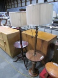 PAIR OF WOODEN FLOOR LAMPS