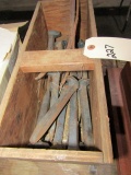 BOX OF EARLY RAILROAD SPIKES