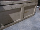 EARLY LOCKING WOODEN CHEST APPROXIMATELY 39 X 16 1/2 X 17