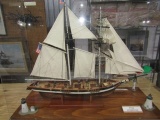 MODEL HAND MADE PRIDE OF BALTIMORE UNDER GLASS APPROXIMATELY 36 X 29 X 14 S