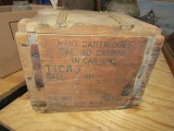 WOODEN AMMO CRATE 30 CAL CARBINE