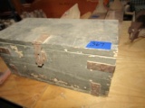 WOODEN STRONG BOX 24 X 11 1/2 X 11