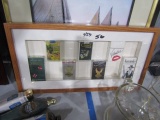 SMALL COLLECTION ON VINTAGE CIGARETTES FRAMED UNDER GLASS