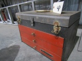 R.U.C. INDUSTRIAL TOOL BOX 3 DRAWER WITH MISC TOOLS
