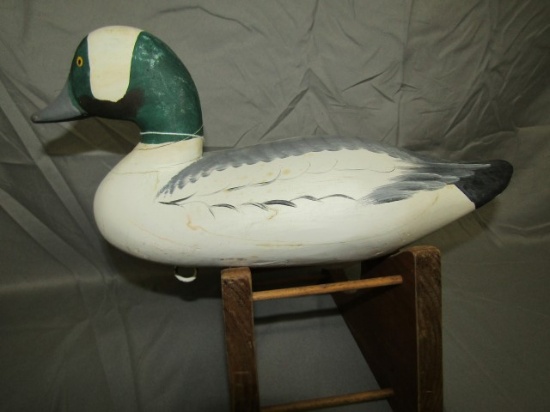 MADISON MITCHELL DRAKE BUFFLEHEAD SIGNED DATED 1972 WITH CRACKED NECK AND B