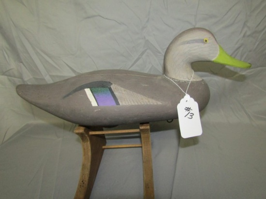 MADISON MITCHELL BLACK DUCK SIGNED AND DATED 1976
