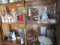 ENTIRE CONTENTS OF CHINA HUTCH INCLUDING CHRYSTAL STEMWARE FIGURINES DEPT 5