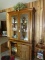 CHINA HUTCH 3 TIER LIGHTED GLASS SHELVES TWO DOORS