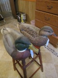 PAIR OF LIFE SIZE MALLARDS DRAKE AND HEN BY GARY MARSHALL MARSHALL DECOYS