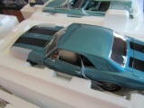 5 DANBURY MINT 1/24TH SCALE REPLICA CARS INCLUDING 1971 FORD MUSTANG BOSS 3