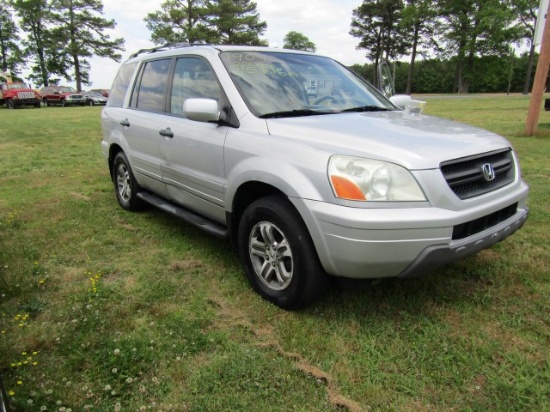 #1904 2004 HONDA PILOT 115616 MILES 3RD ROW SEATING LEATHER PASSENGER DOOR