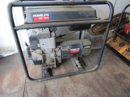 #3406 HOMELITE 5500 WATT GENERATOR BRIGGS & STRATTON 11 HP ENG 4 120 VOLT O