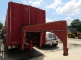 1993 CIRCLE D GOOSE NECK TRAILER 28' DUAL TANDEM AXLE RAMSEY WINCH WOODEN D
