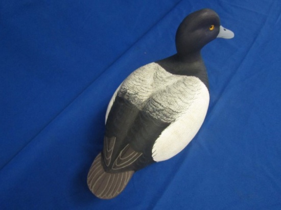 DRAKE BLUEBILL DECOY BY ERIC BUDD 2013 HAS ROMANS 6:23 SIGNED