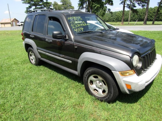 #903 2005 JEEP LIBERTY 4X4 228462 MILES 6 SP MANUAL POWER PACKAGE A/C NOT W