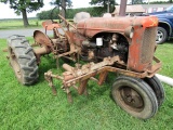 #3601 1951 CA ALLIS CHALMERS TRACTOR WITH CULTIVATORS AND DRAW BAR