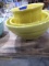 MCCOY PLANTER AND MCCOY MIXING BOWL AND ADDITIONAL BOWL