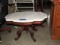 ANTIQUE MARBLE TOP COFFEE TABLE TOP IS APPROX 30 INCH X 20 INCH