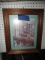 FRAMED UNDER GLASS PRINT GENERAL STORE WITH COCA COLA 14 X 17