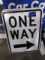 TWO ONE WAY SIGNS METAL