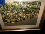 FRAMED UNDER GLASS COLOR PHOTO OF RIVER FRONT  CAMBRIDGE MD 22  X 17