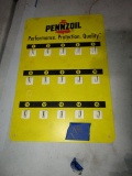 PENNZOIL PLASTIC BOARD DISPLAY 18 X 12